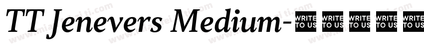 TT Jenevers Medium字体转换